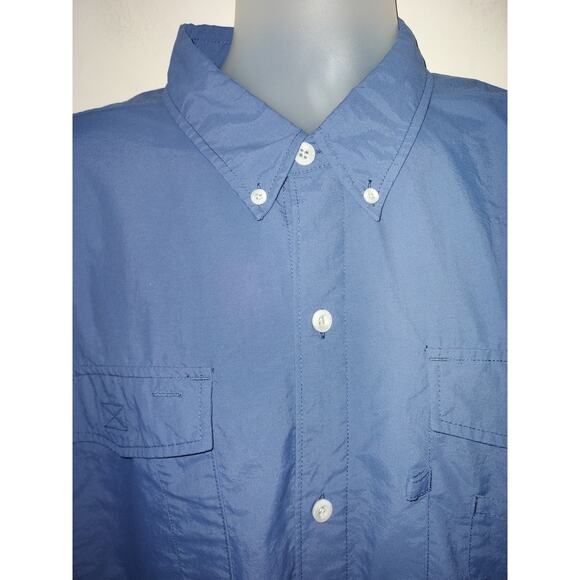 Columbia Men's PFG Fishing Shirt XXL Long Sleeve Omni Shade Buttons Blue - Picture 5 of 10